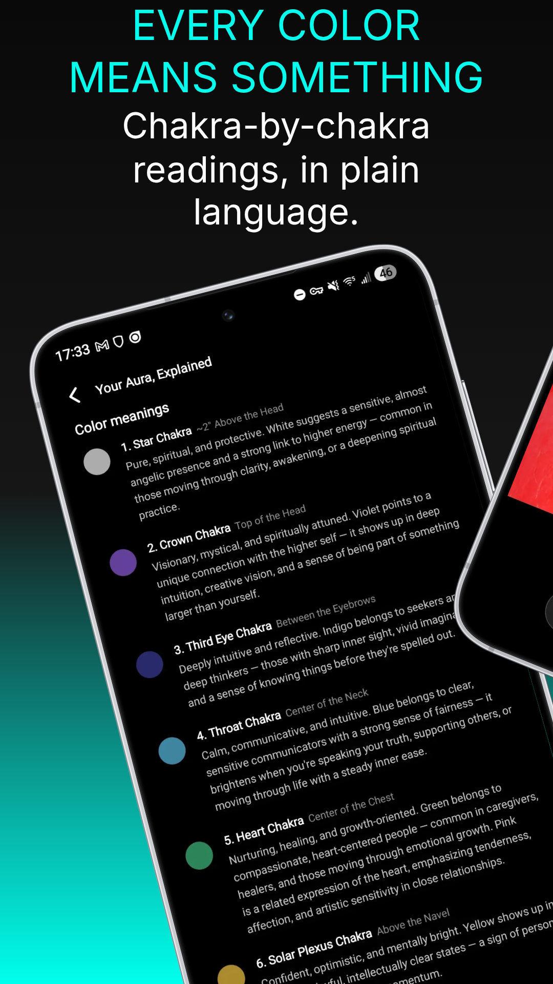 Chakra reading list inside the app